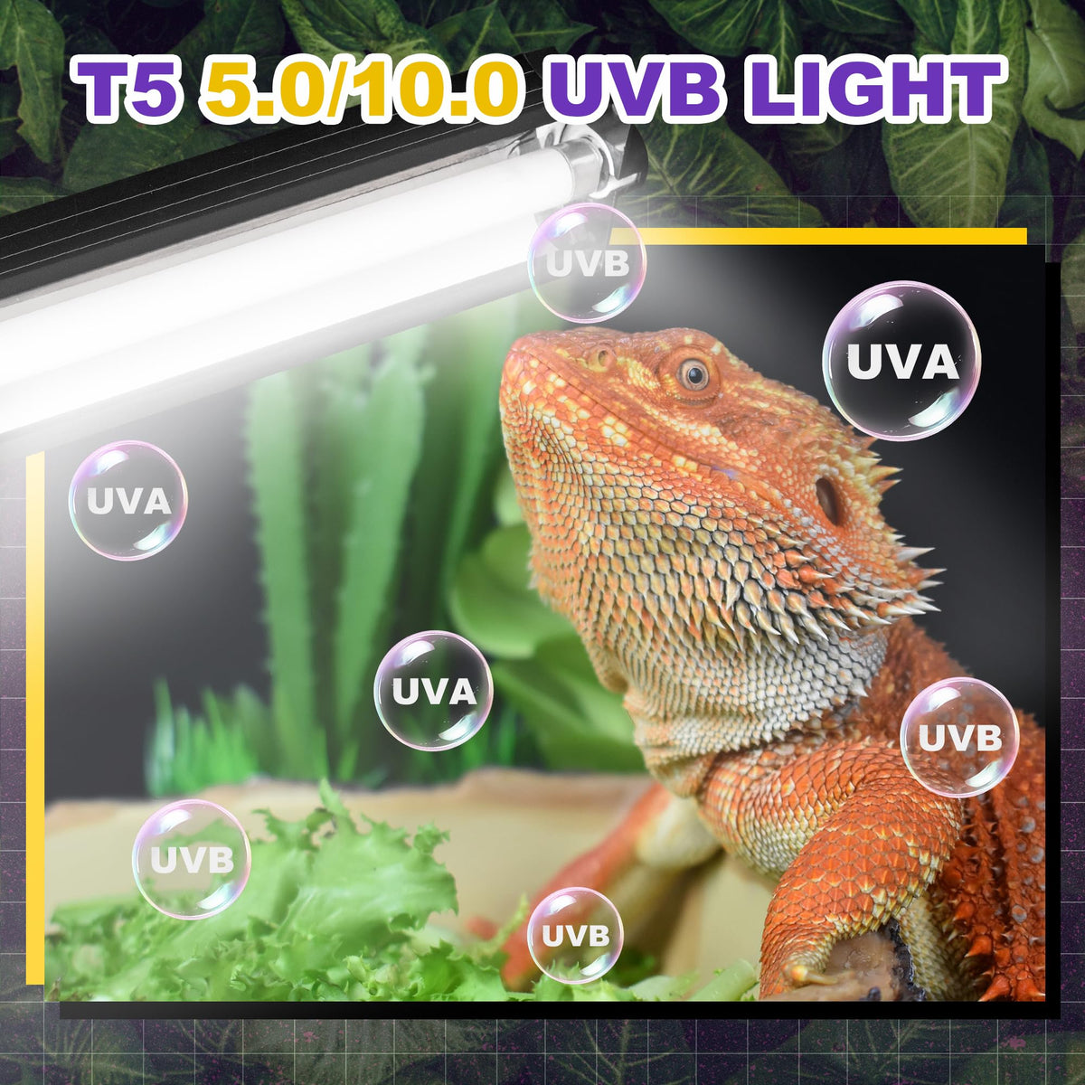 8W 10.0 UVB Reptile Light Fixture A910