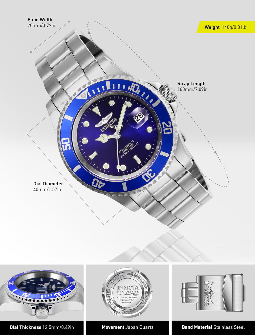 Men's Stainless Steel Quartz Watch X68024
