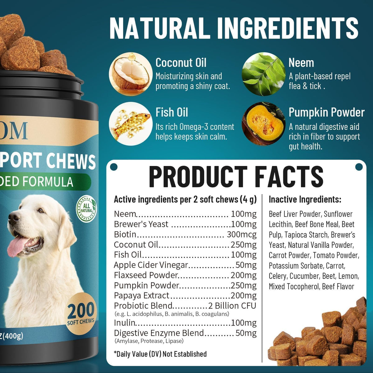 Chewable Flea and Tick Prevention for Dogs G28119