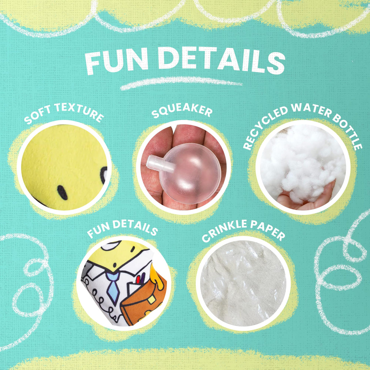 Dog Toy with Squeaker and Crinkle N37683