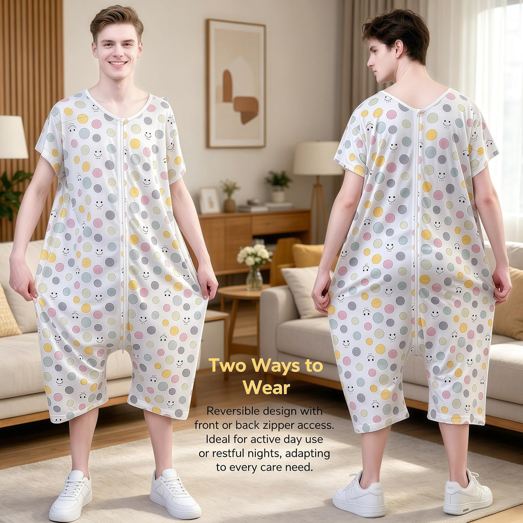 Reversible Incontinence Jumpsuit with Zipper F53588