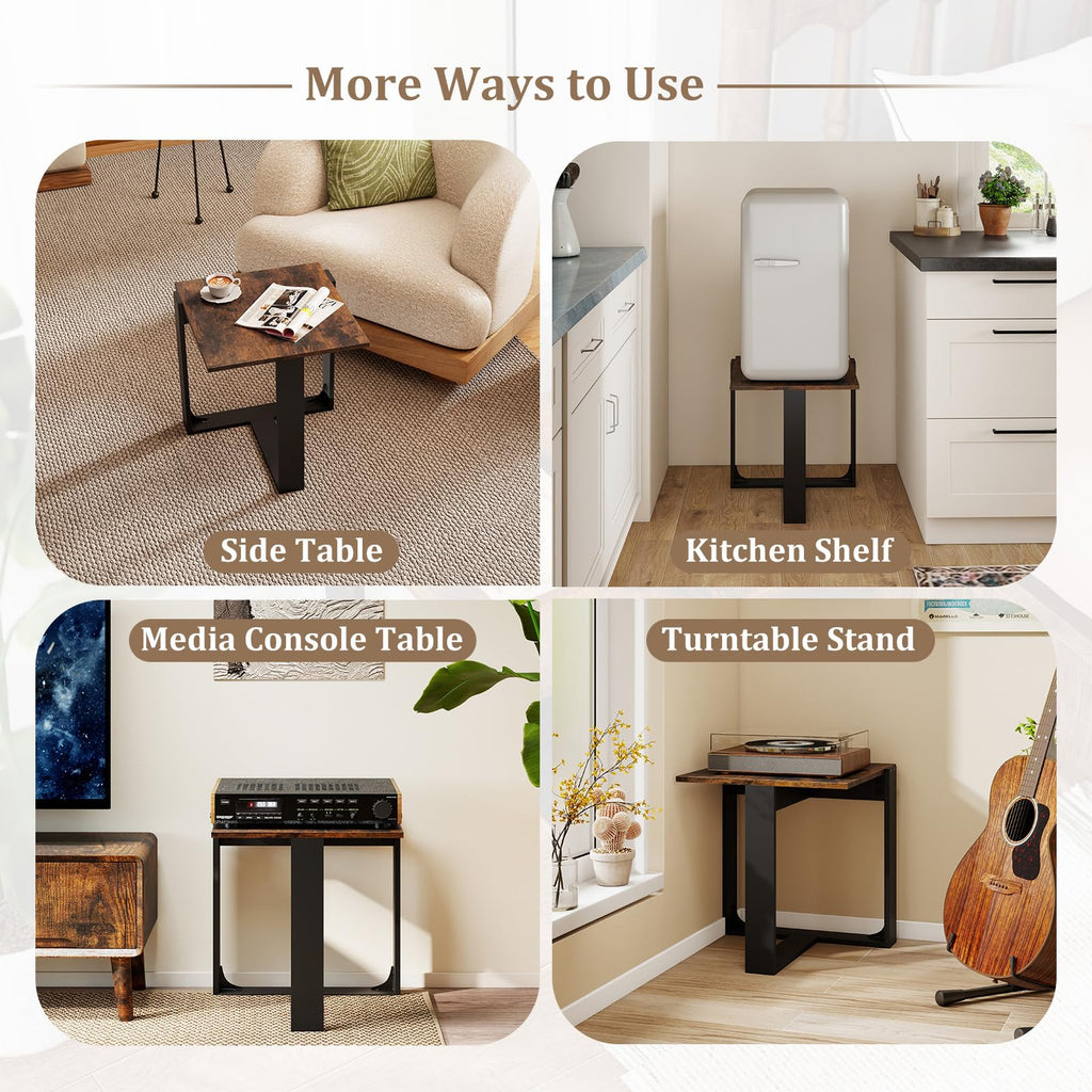 Set of 2 Square Wood Side Tables C7700