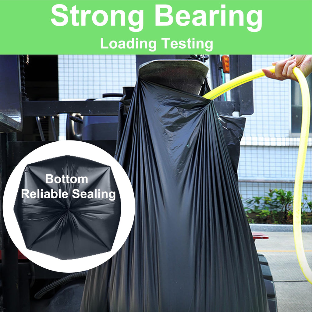 40-45 Gallon Heavy Duty Black Trash Bags 60 Count 1.2 Mil K93403