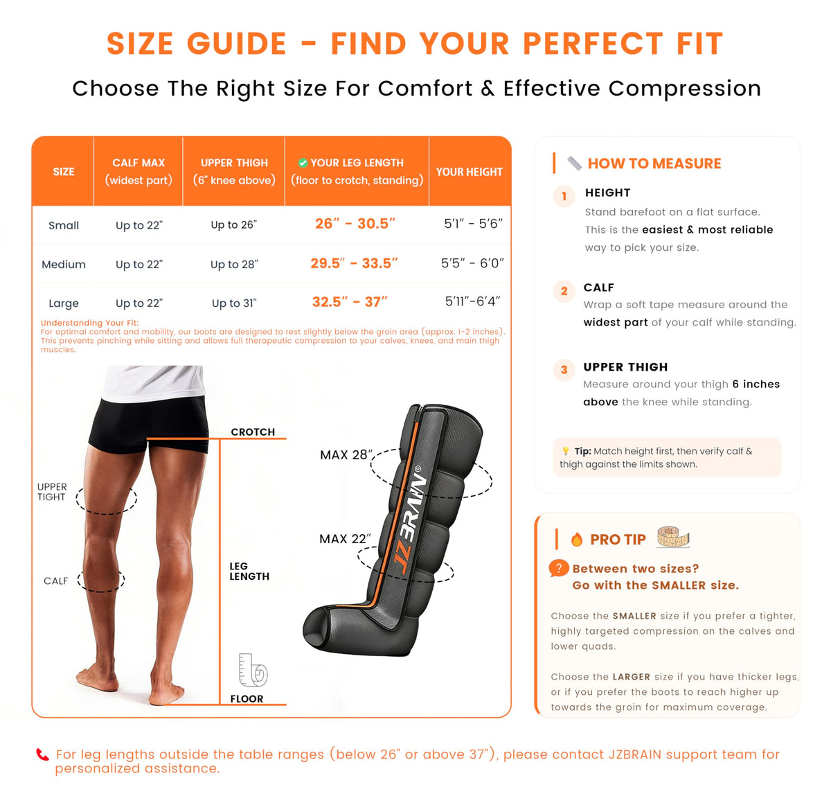 Air Compression Boots Leg Massager with Heat C1307
