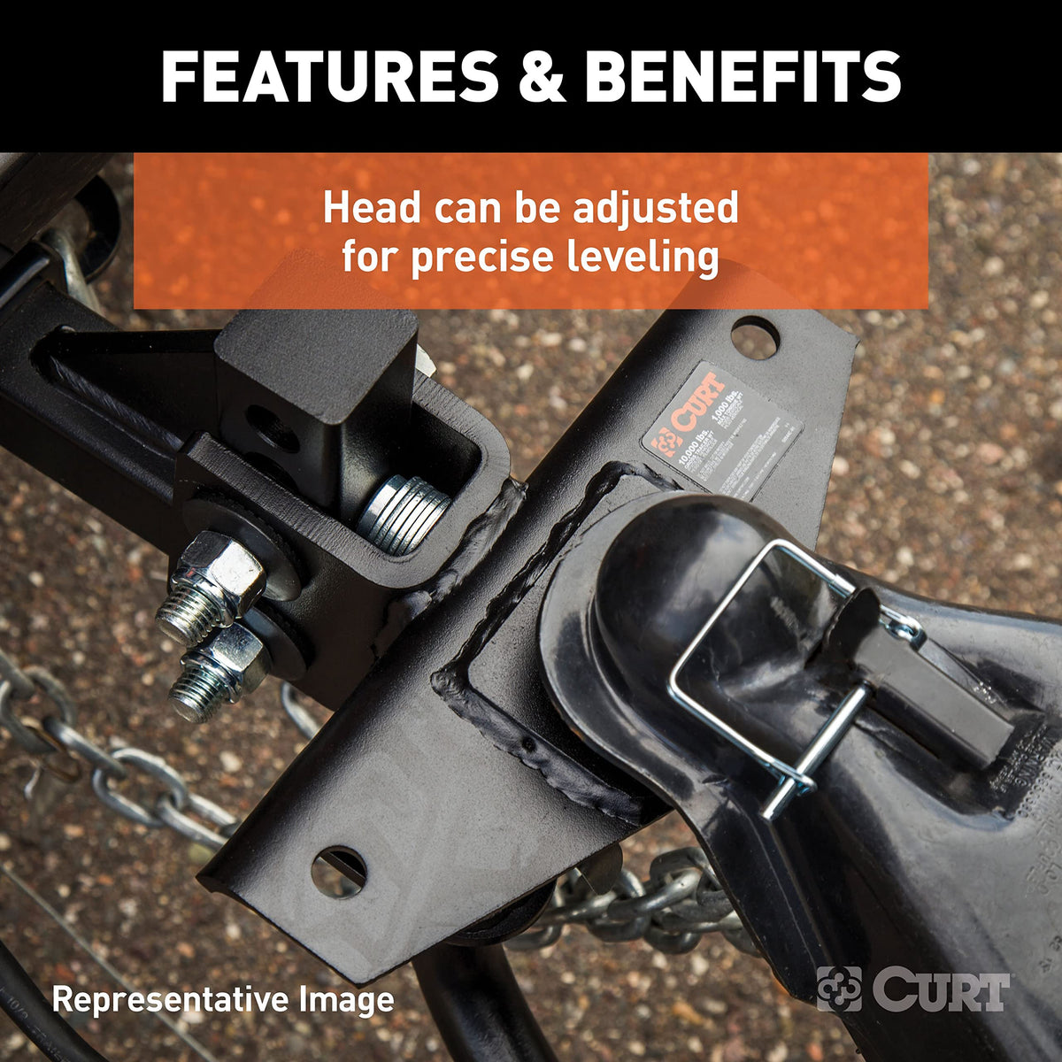 Round Bar Weight Distribution Hitch 14,000 lbs. 2-Inch Shank G84756