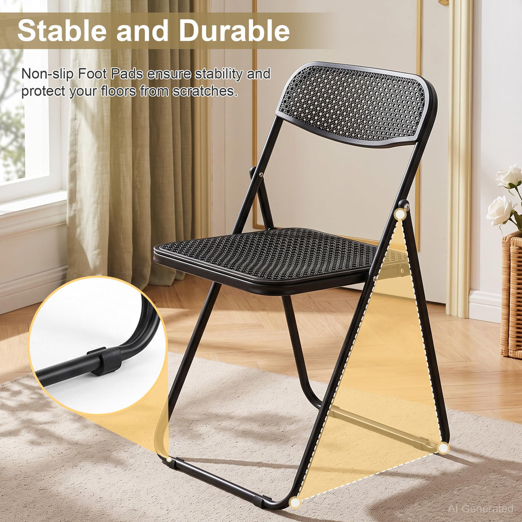 Black Plastic Folding Chairs 10 Pack K732984