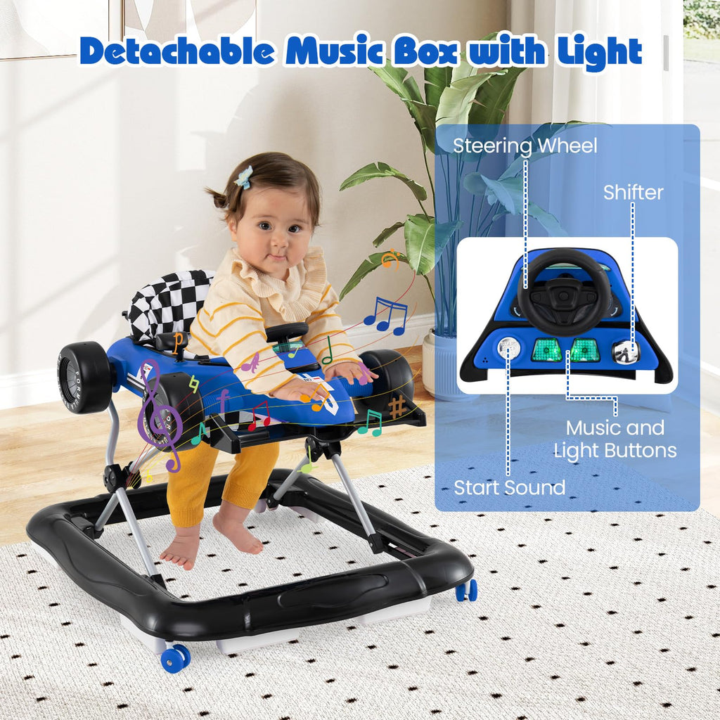 Foldable Baby Walker with Adjustable Heights and Wheels I29944