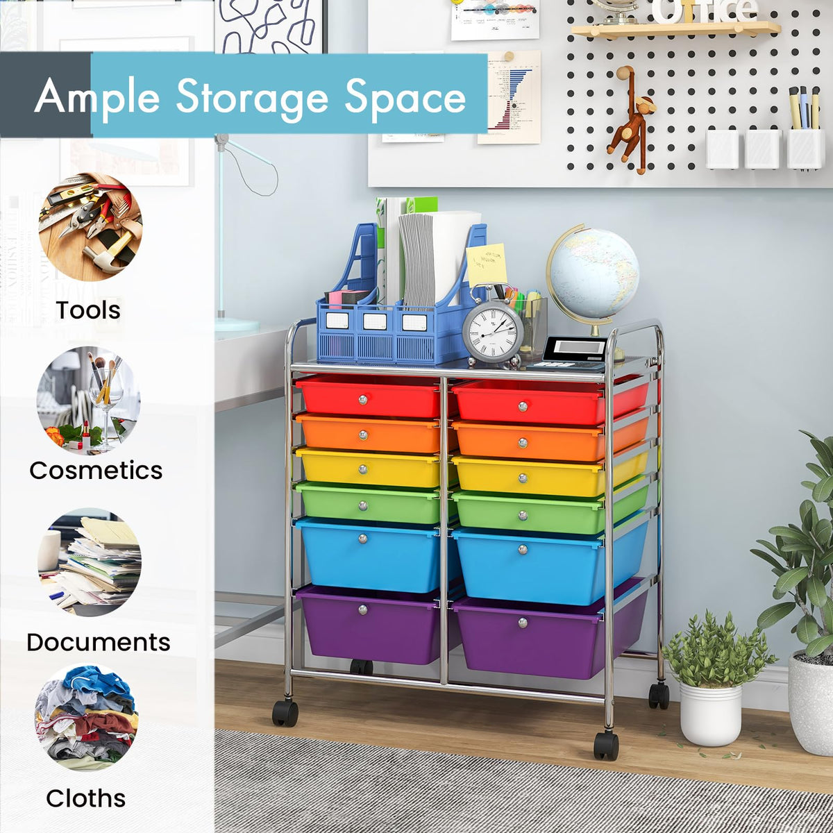 12 Drawer Rolling Storage Cart O325194