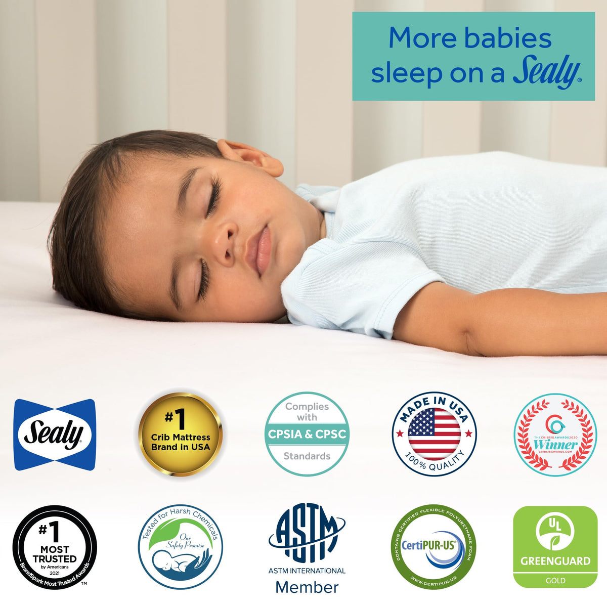 2 Stage Breathable Cooling Foam Cotton Crib Mattress K662915