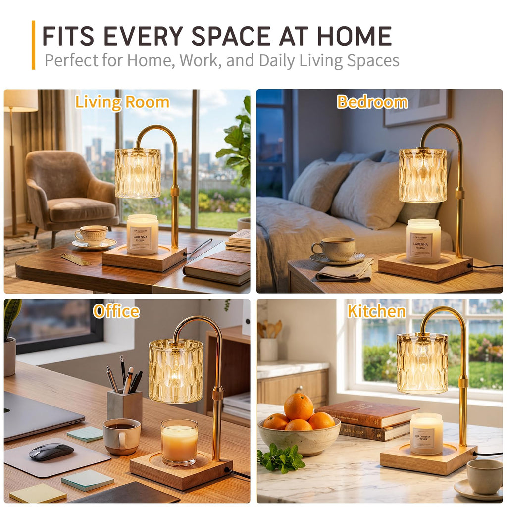Adjustable Dimmable Candle Warmer Lamp with Timer P49600