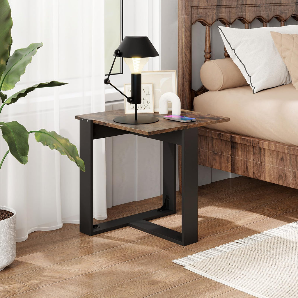Set of 2 Square Wood Side Tables C7700