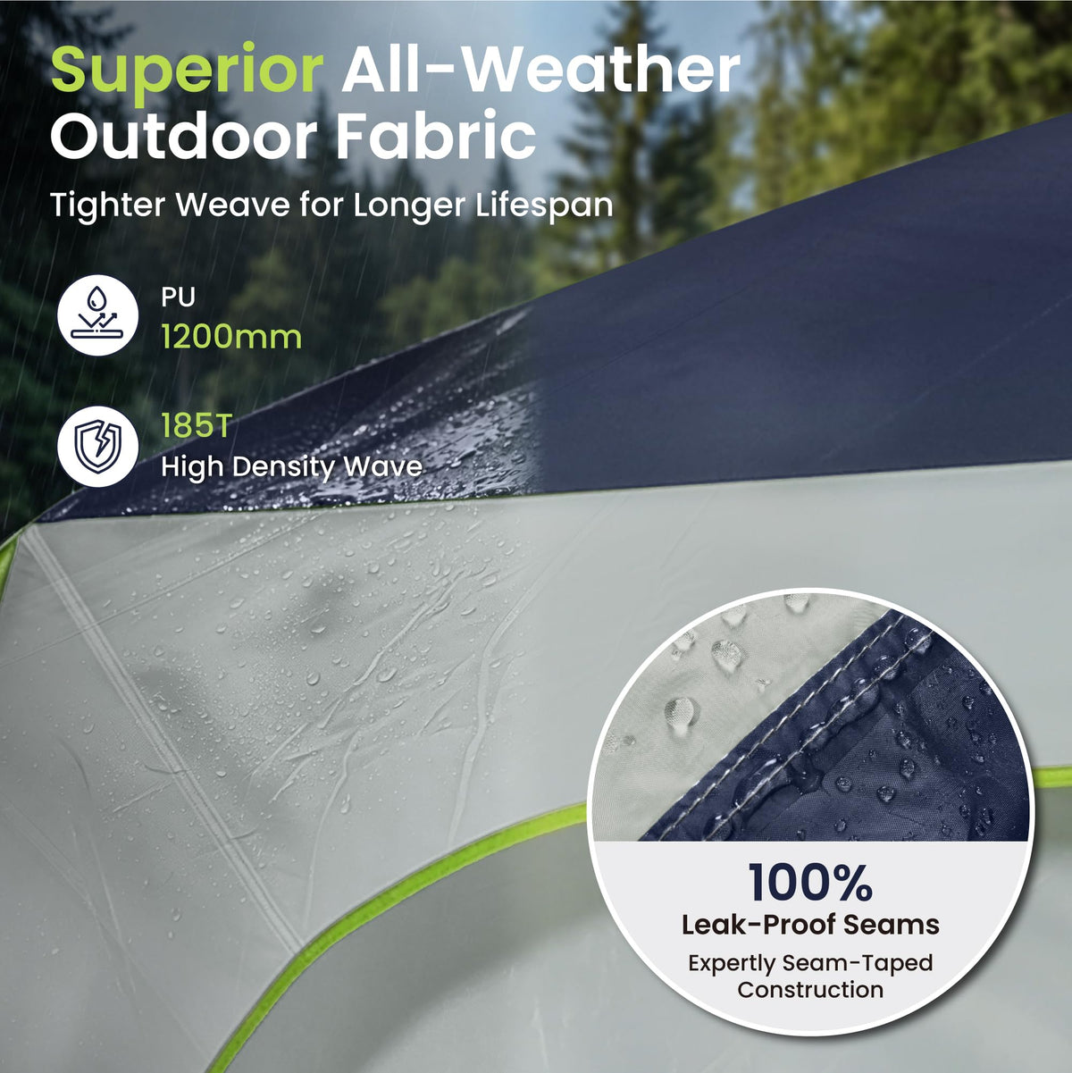 12 Person Camping Tent with Shade Canopy H75726