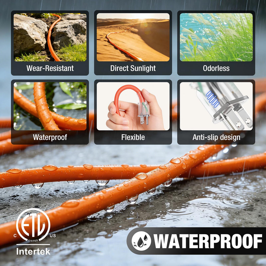 100 FT Heavy Duty Waterproof Outdoor Extension Cord P2361