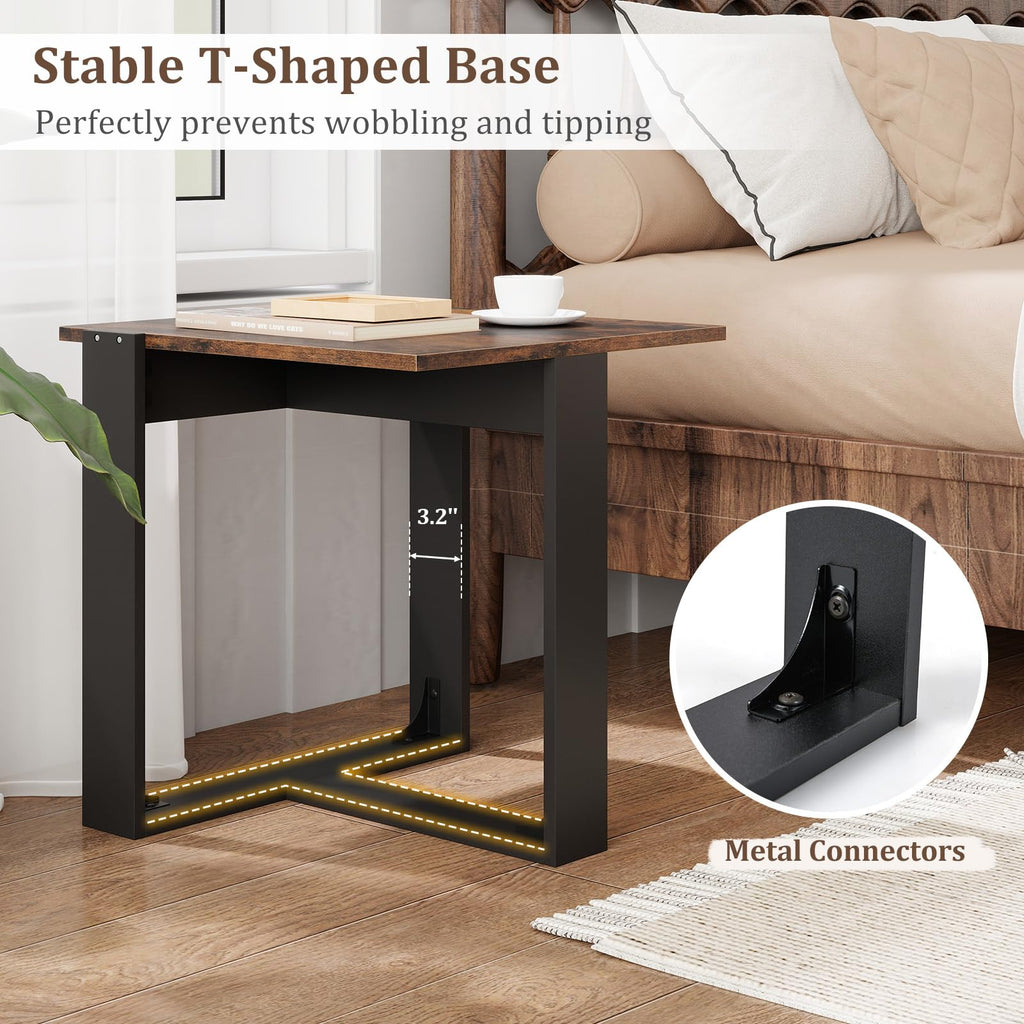 Set of 2 Square Wood Side Tables C7700
