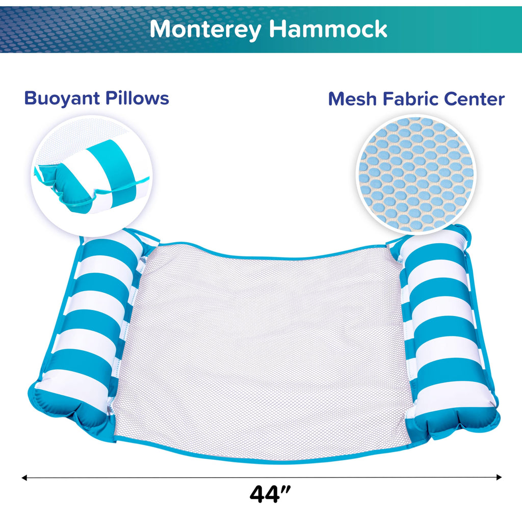 Light Blue, Navy & Burgundy/White Stripe 3-Pack Pool Float V1097