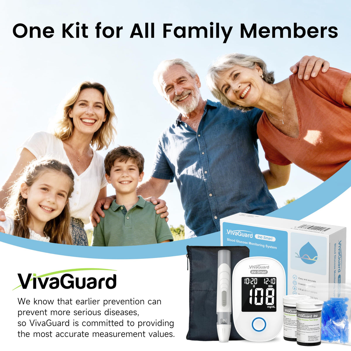 Bluetooth Blood Glucose Monitor Kit O38426