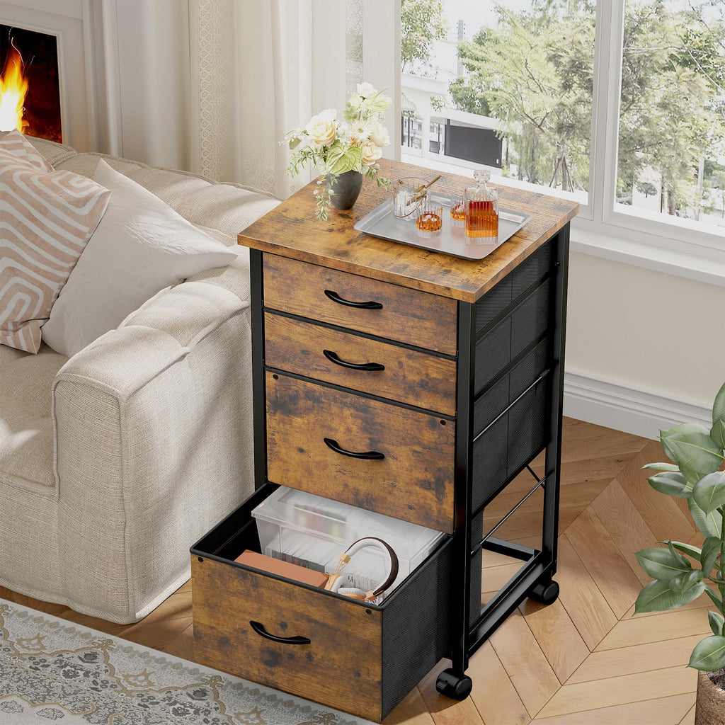 4 Drawer Rolling File Cabinet F43106