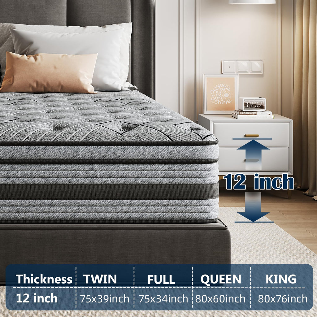 Queen Size Hybrid Memory Foam Mattress Y870054