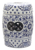 Blue White Ceramic Garden Stool X564