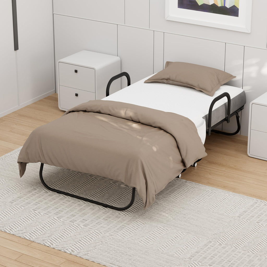 Twin Size Folding Bed with Memory Foam Mattress V742365