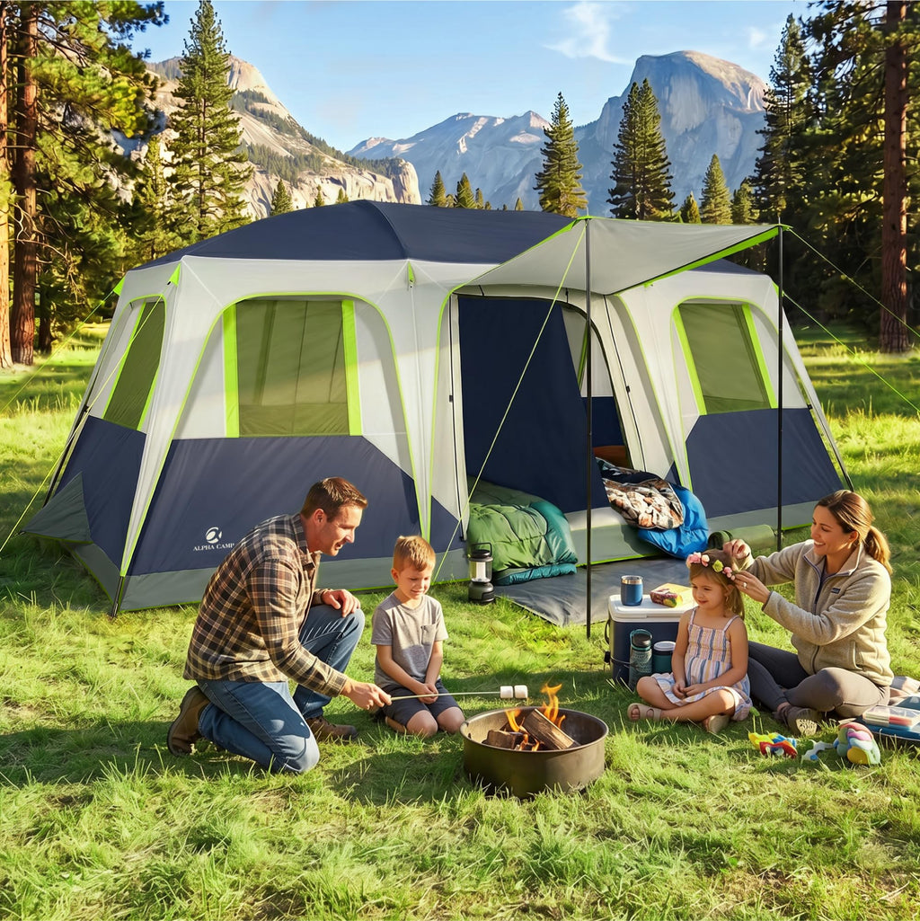 12 Person Camping Tent with Shade Canopy H75726