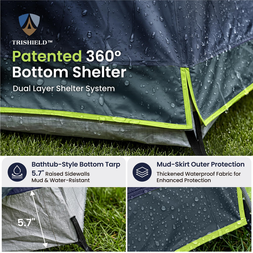 12 Person Camping Tent with Shade Canopy H75726
