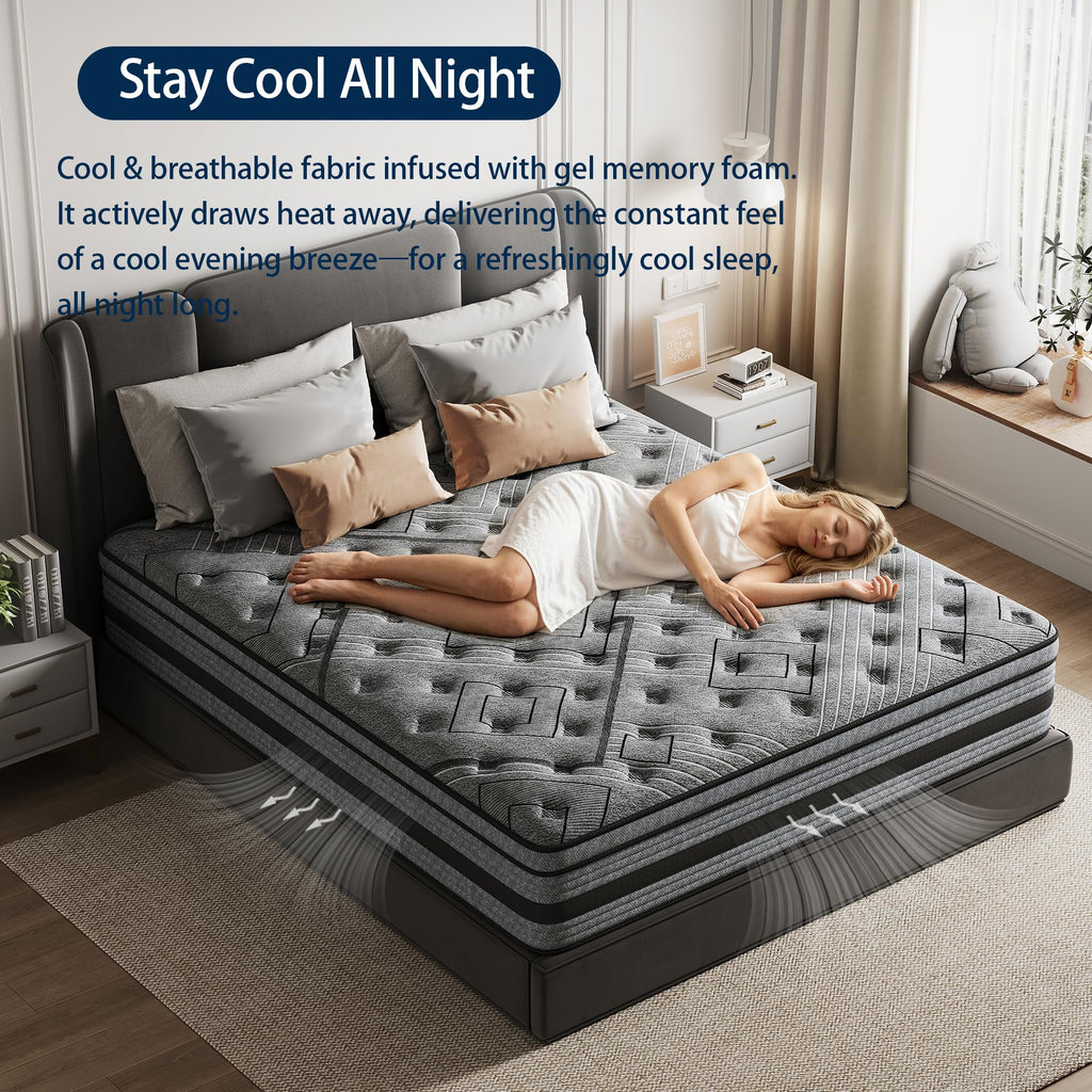 Queen Size Hybrid Memory Foam Mattress Y870054