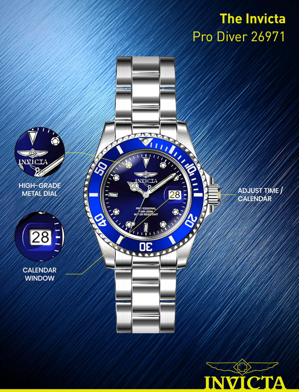 Men's Stainless Steel Quartz Watch X68024